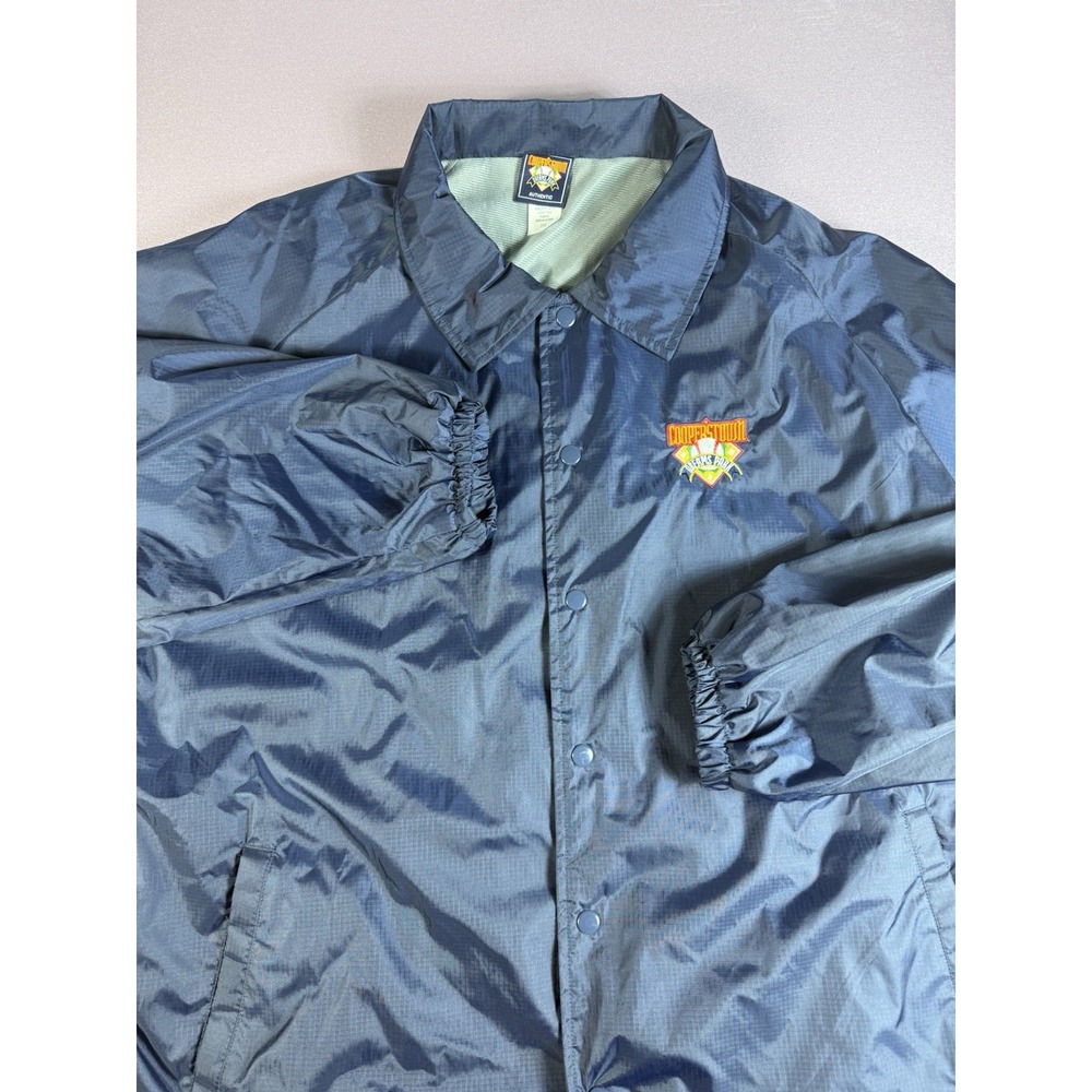 Baseball Cooperstown Jacket Men's 2XL Windbreaker Jacket Navy Blue‎ Hall Of Fame